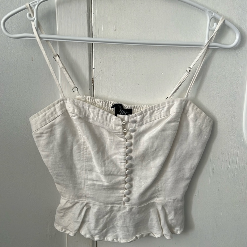 Forever 21 white crop top.